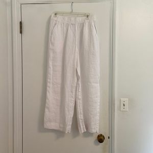 White linen pants